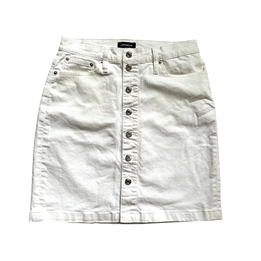 J. Crew Button Front Denim Skirt